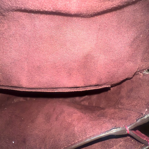 Coach Georgie Saddle Gold/Cherry Multi Colorblock Flap Crossbody - Picture 7 of 7